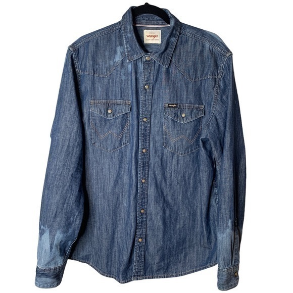 Wrangler Other - Wrangler Denim‎ Snap Button Shirt Size (No Tag)
